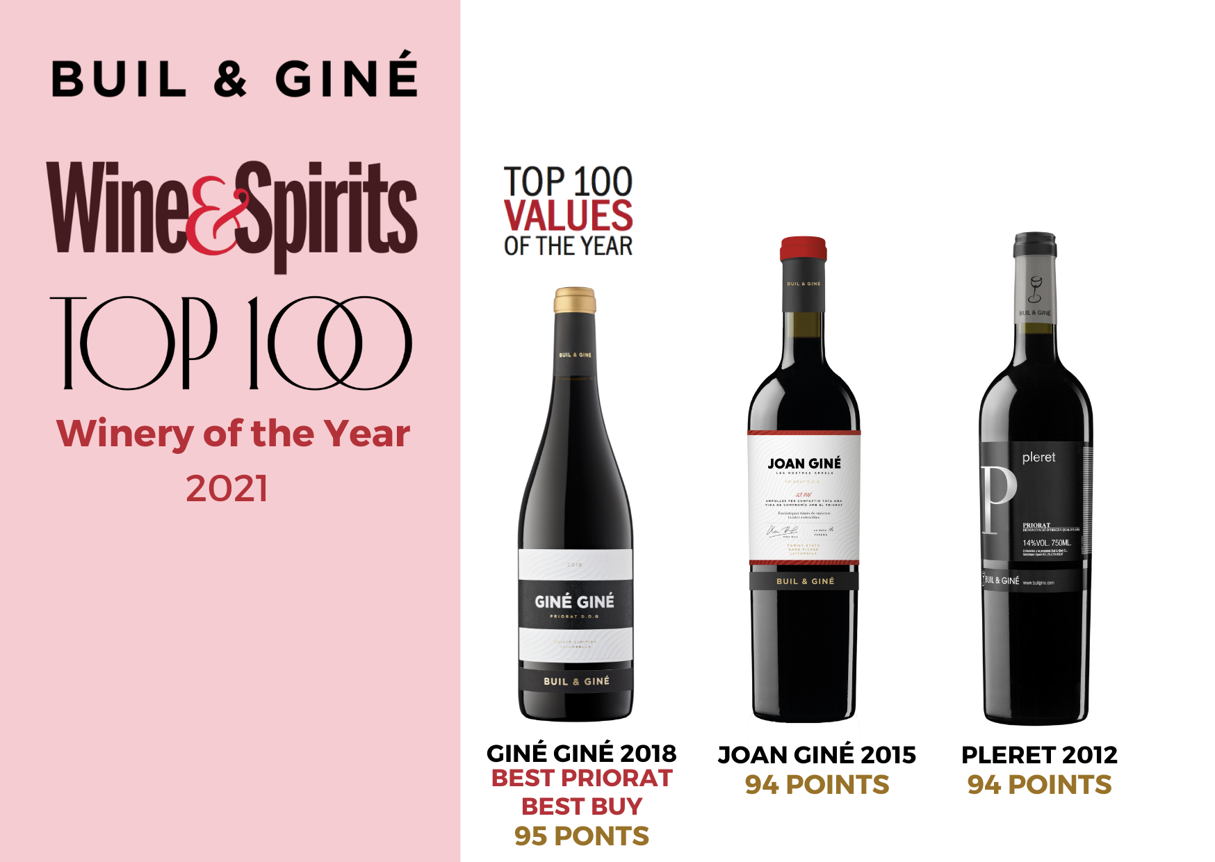 GINÉ GINÉ, amongst World's Top 100 Wines Buil&Gine